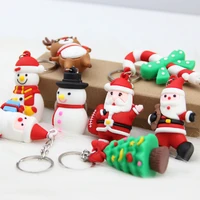 merry christmas christmas decoration santa claus elk snowman keychain new year decoration 2022 children gift xmas noel