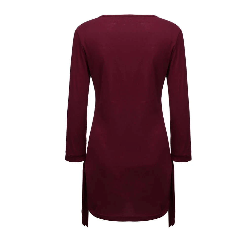 Женское однотонное повседневное прямое платье с круглым вырезом и бантом весна