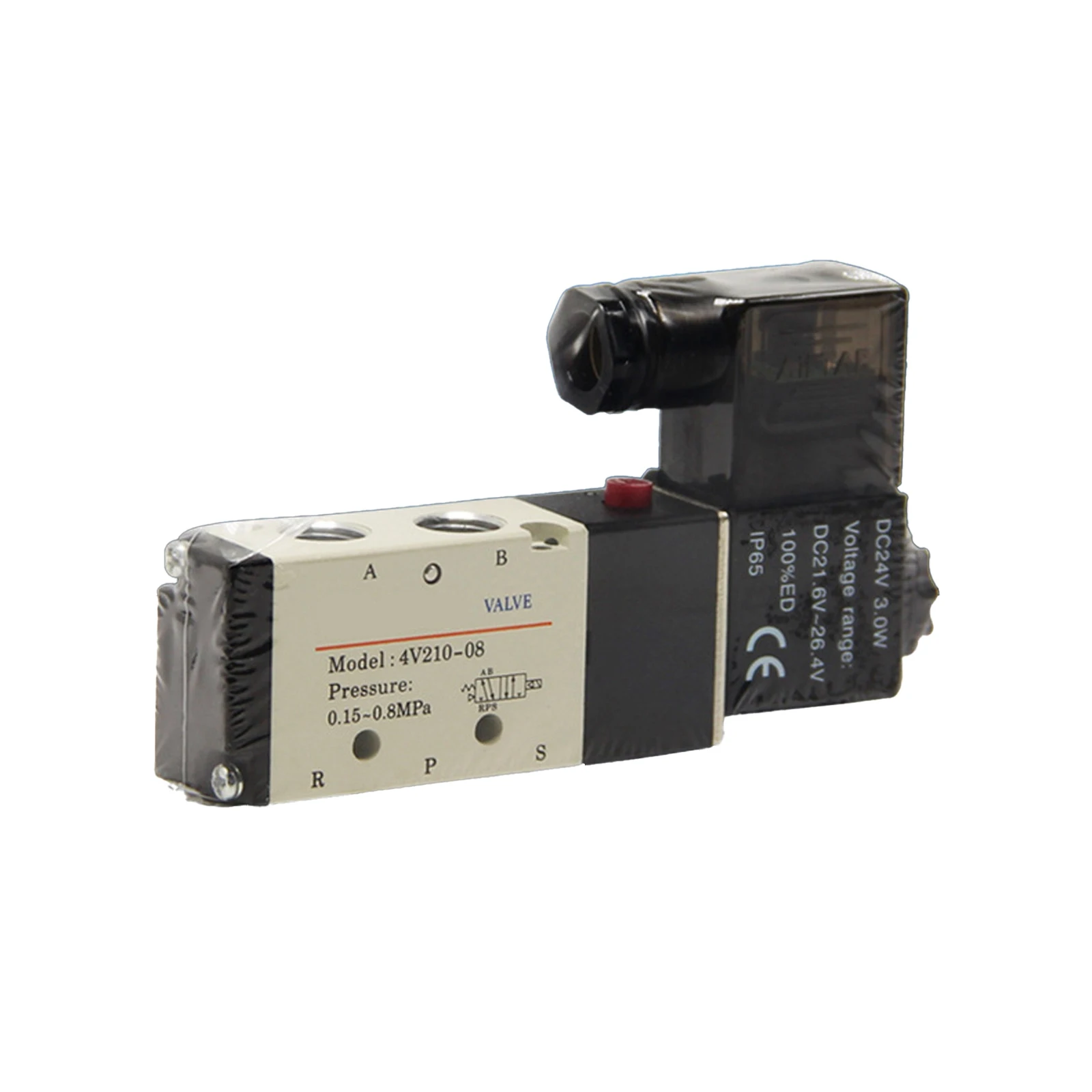

4V110-06 Pneumatic valve 5/2 way 24 volt 1/8 "1.5 - 8 bar 5/2 way valve solenoid valve