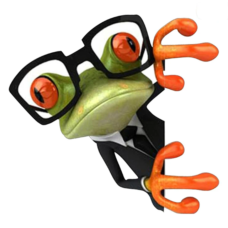 Мультяшная наклейка на автомобиль прекрасные 3D лягушки Аксессуары для