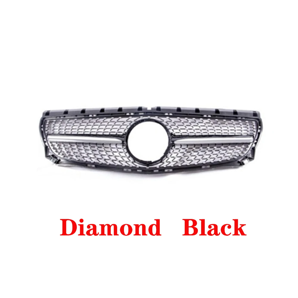 1X Diamond Grille Black Silver For B Class W246 Front Bumper GT Grill 2012-2014 B180 B200 B250 B220 Without Emblem |