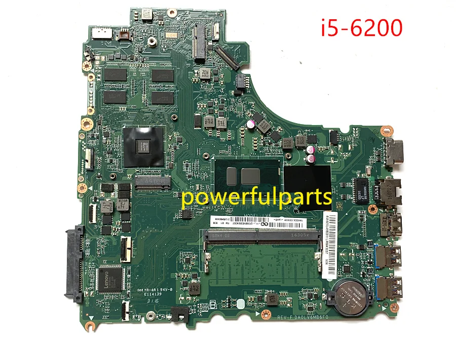 

Материнская плата для ноутбука, 100% рабочий для Lenovo E52-80 V310-15ISK V310-15IKB V310-15IKB I5-6200 CPU + графическая плата DA0LV6MB6F0