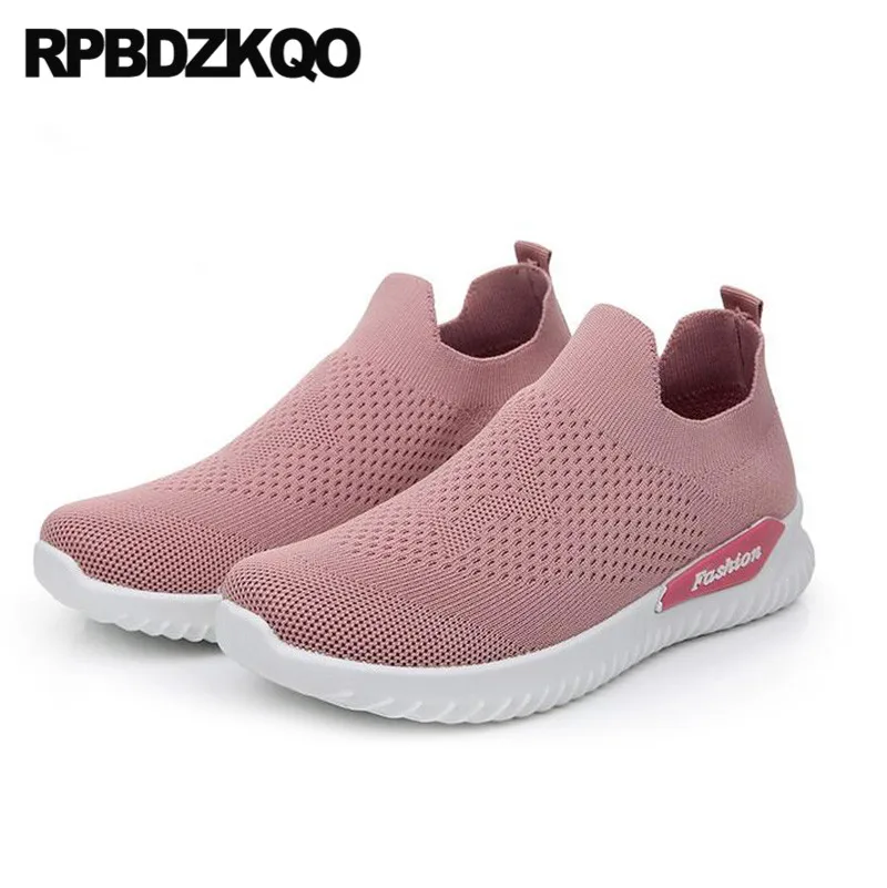 Кроссовки Легкая круглый носок Дешевая обувь Китай Розовые кеды 2021 китайские