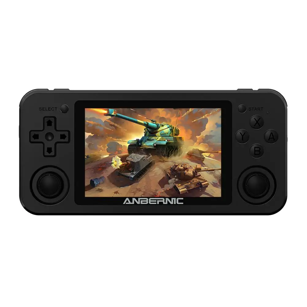 Kaufen RG351P 351M Retro Spiel Konsole RK3326 Linux System PC Shell PS1 Spiel Player Tragbare Tasche RG351 Handheld Spielkonsole