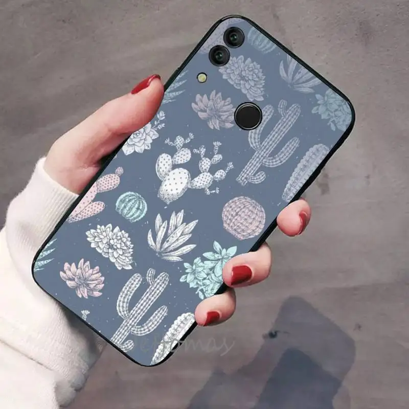 

Funny Cartoon Cactus Lemon Phone Case For Huawei Honor view 7a5.45inch 7c5.7inch 8x 8a 8c 9 9x 10 20 10i 20i lite pro