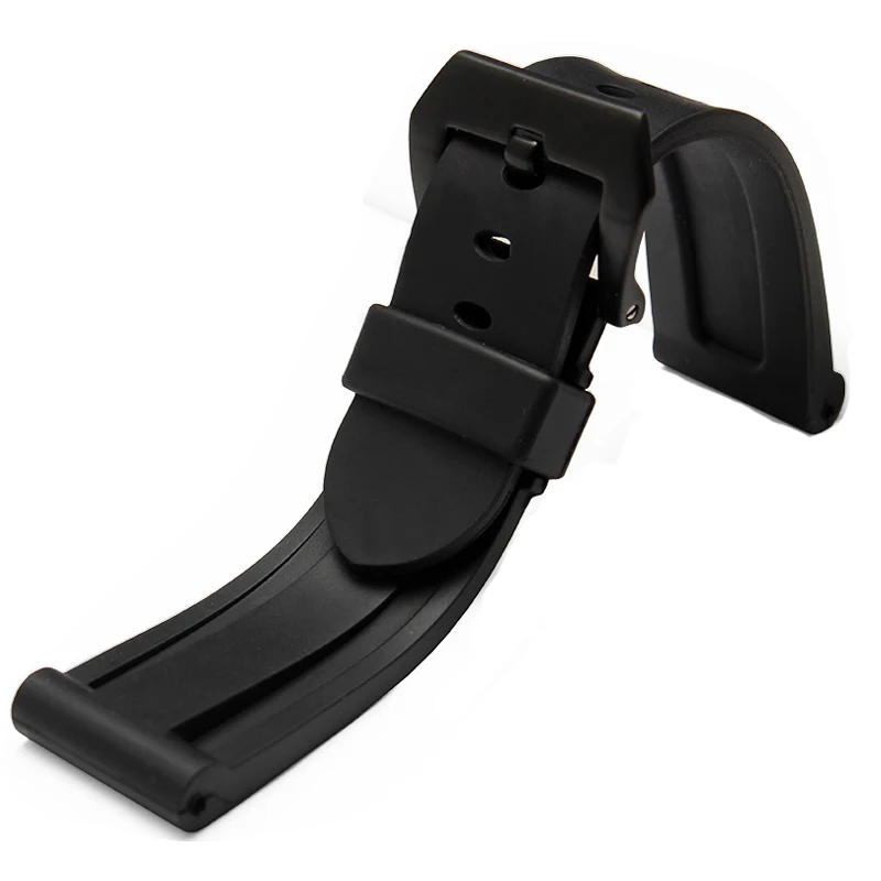 Ремешок силиконовый для часов сменный мягкий браслет Panerai черный зеленый серый 20