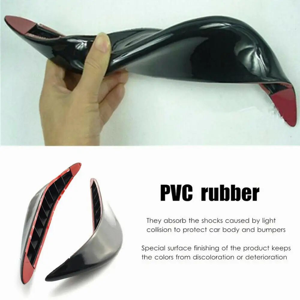 2 шт. универсальный передний разветвитель диффузор губа на задний бампер ласты