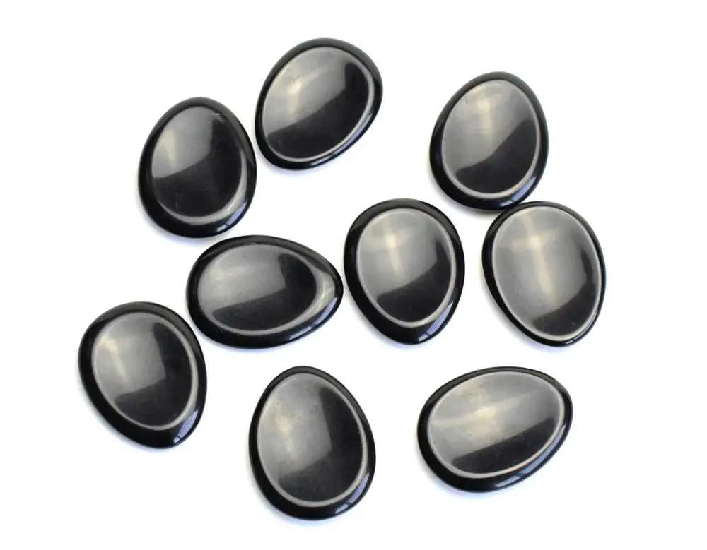 Природная чакра черный обсидиан резные с накатанной головкой ирландское