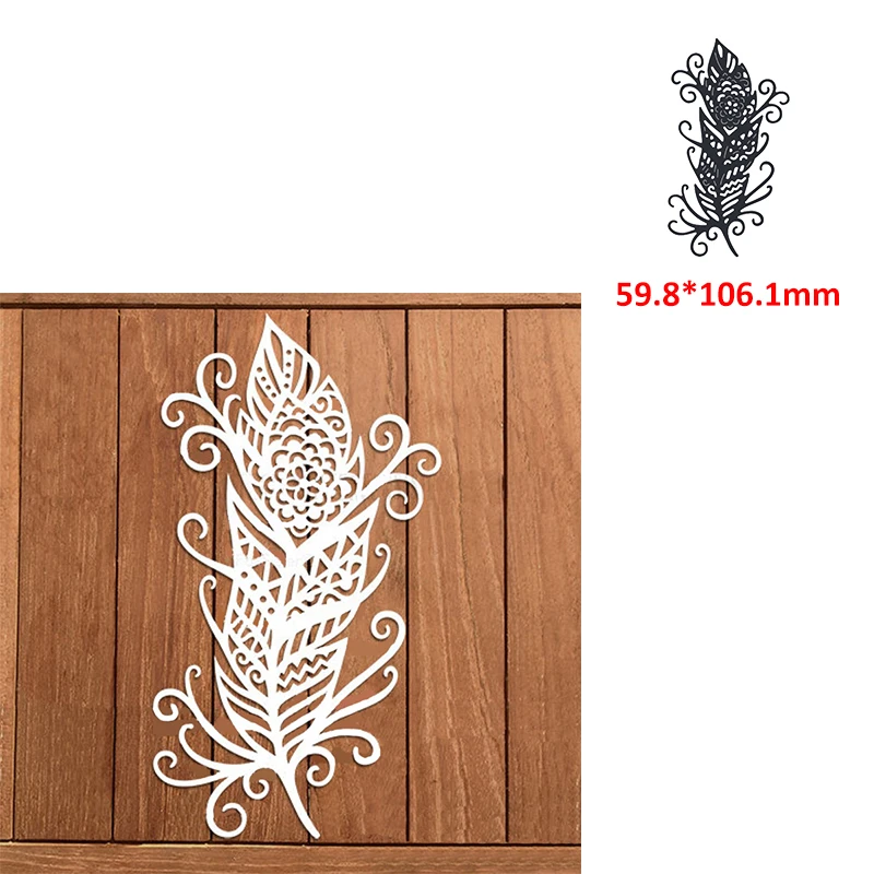 

metal cutting dies mold die cut feather DIY Scrapbooking paper craft knife mould blade punch stencils dies 2021