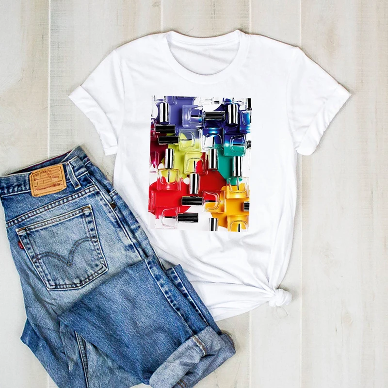 Женская футболка с коротким рукавом и 3D принтом графическим принтом|Футболки| |