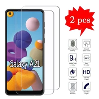 2 1pcs glass for samsung galaxy a21 sm a215dl a215u case screen explosion proof protector film cover for samsung a 21 a21 glass