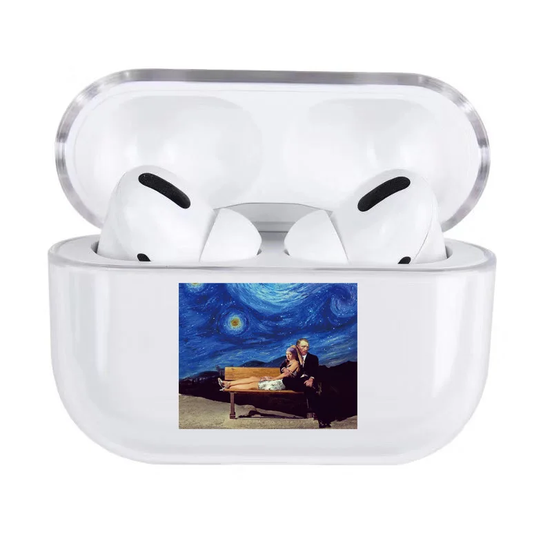 for AirPods Pro 04 Забавный абстракционный узор для Airpods Pro чехол Роскошный прозрачный Bluetooth наушники защитный чехол для air pods 3 жесткий чехол - Цвет: for AirPods Pro 04