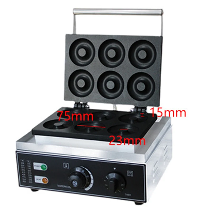 DS-6A Commercial Donut Machine Stainless Steel 6-Grid Dessert Making 220V/110V Snack | Бытовая техника