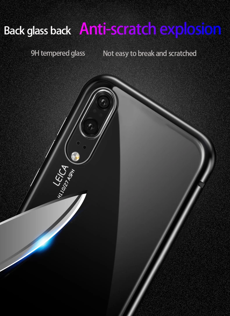 Металлический чехол из закаленного стекла для HAWEI Mate10 20 P20 lite Nova3 4e Y9 Honor 8X 10 v10 9i v play