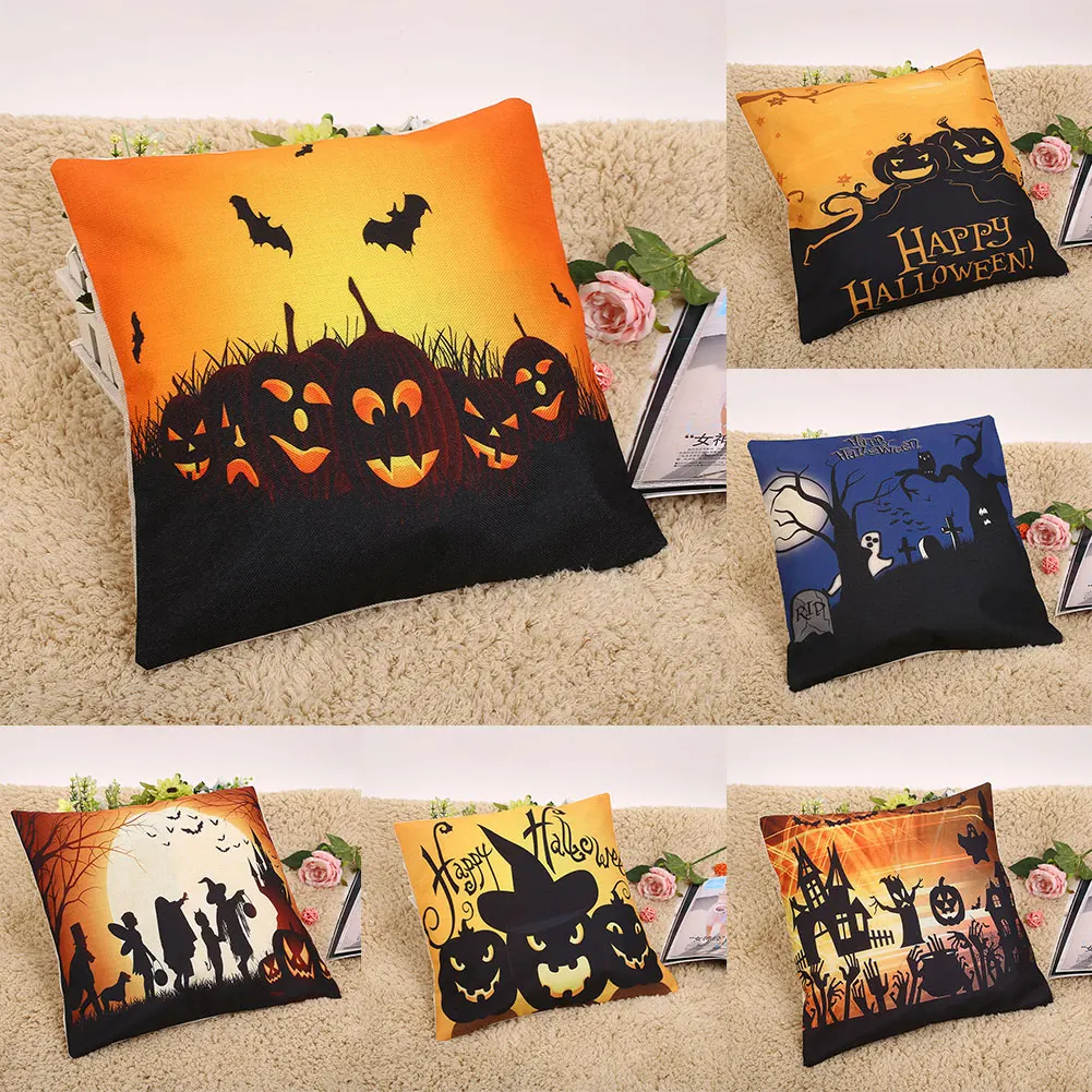 Наволочка для подушки с принтом Holloween декоративная подушка дивана и автомобиля