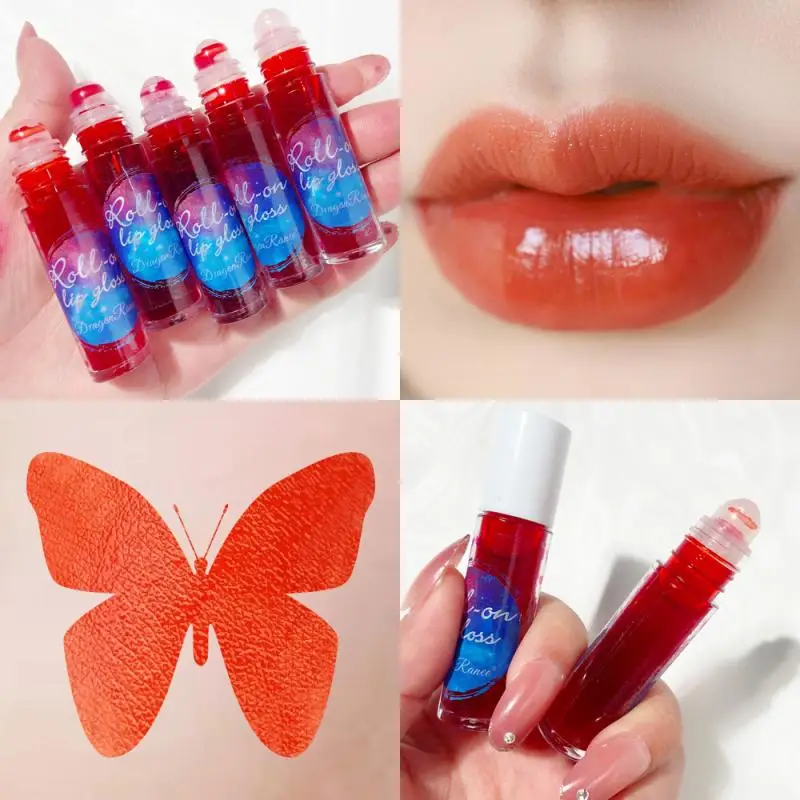 

7 Colors Roll-On Lip Gloss Matte Moisturizing Long Lasting Waterproof Lip Tint High Pigmented Non-sticky Cup Lipstick TSLM2