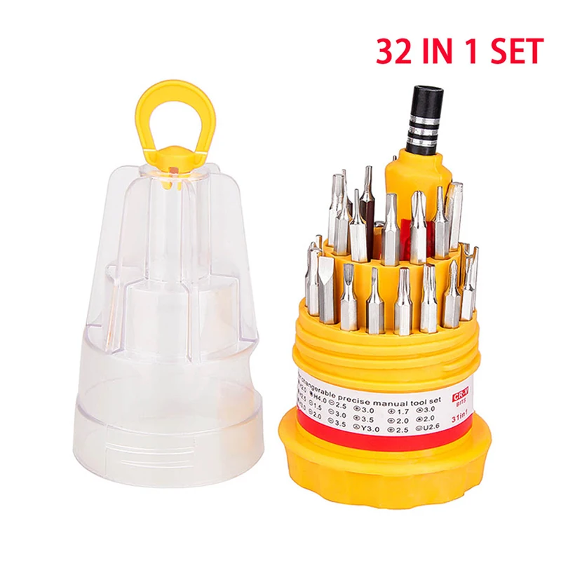 Набор отверток 32 в 1 прецизионные биты для ручного ремонта ноутбуков и мобильных