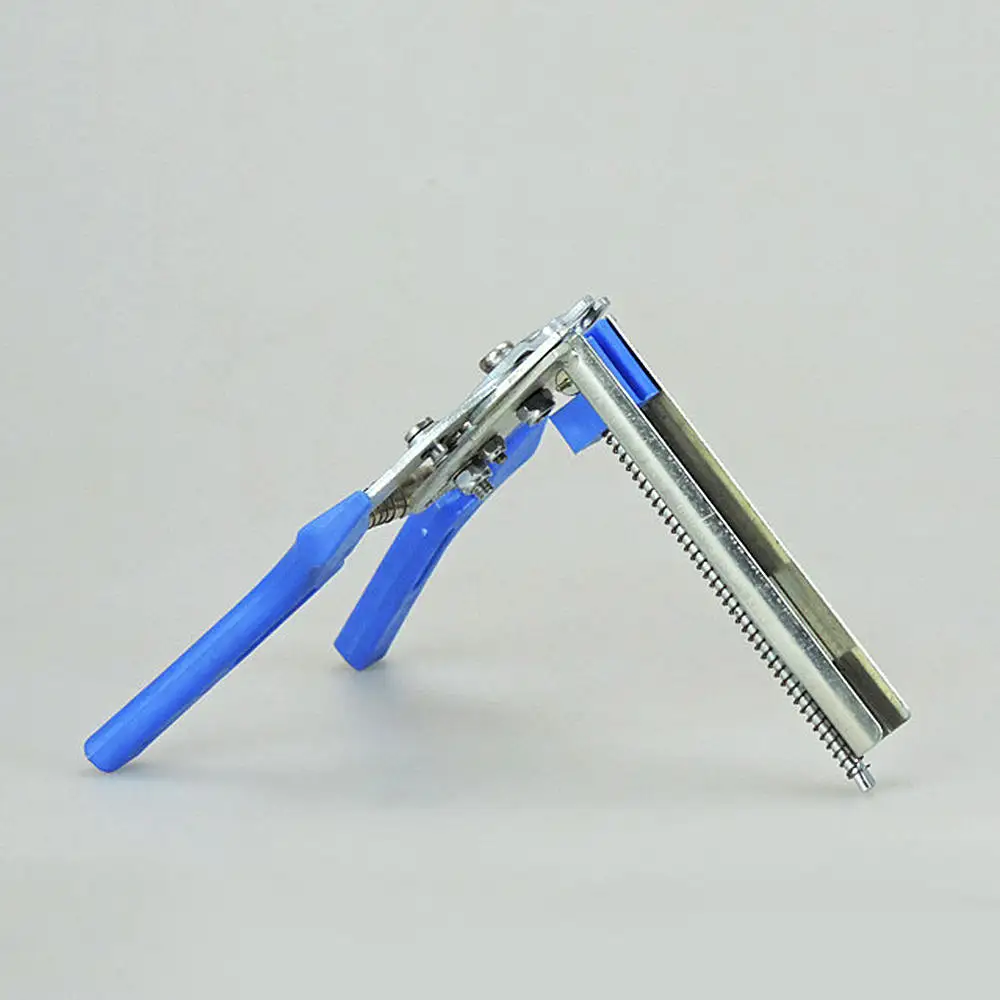 

Blue Semi-Automatic Binding Clamp Anti-Slip Handle Stainless Steel Tied Clamp Hand Tool