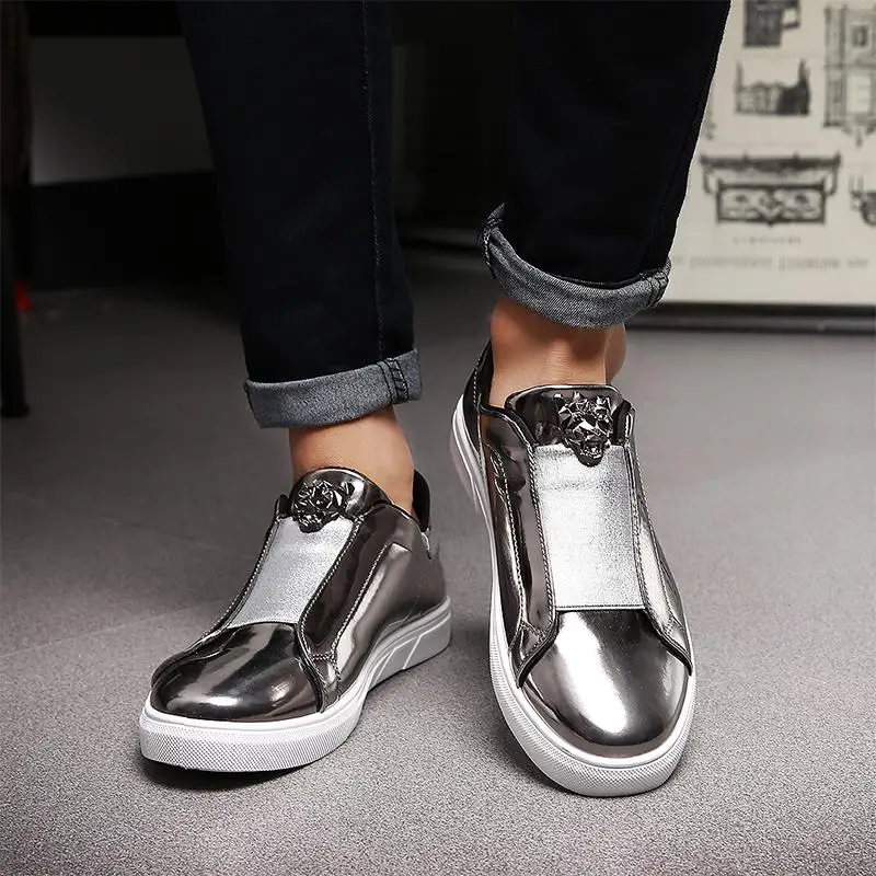 Вечерние мужские кроссовки с тигром Новинка Обувь для ночного клуба Молодежная