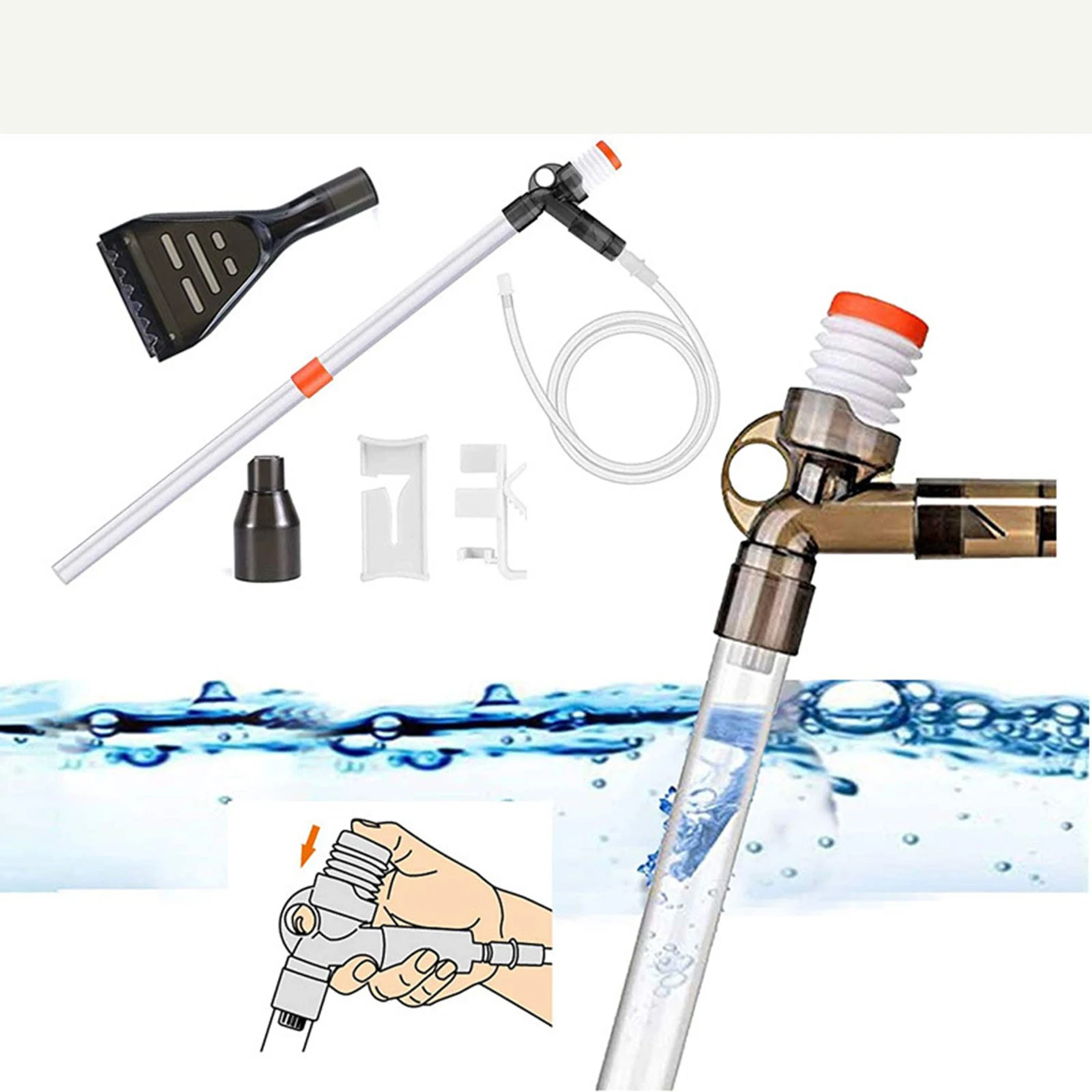 

Fish Tank Water Cleaning Filter Pipe Set Aquarium Siphon Cleaning Tool Water Changer Kit Fish Tank Water Changer Cleaning Tool