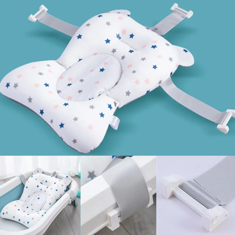 Baby Infant Bath Tub Pad Cushion Safety Seat Support Non-slip Bathtub Mat Newborn Shower Soft Chair |
