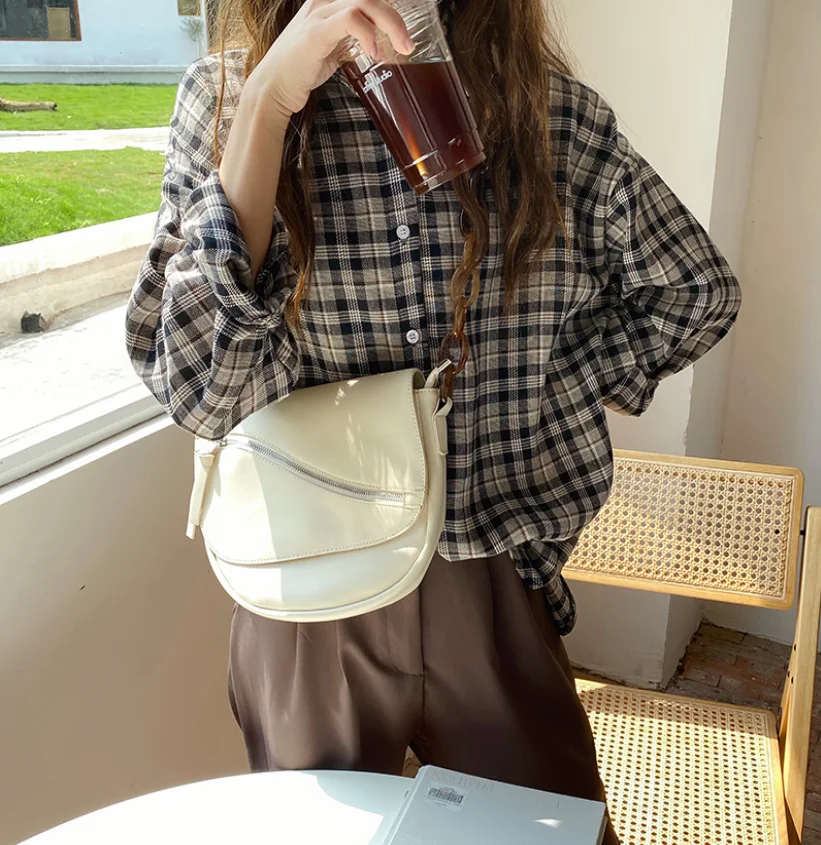 

Fashion women small handbag pu leather casual shoulder messenger bag cross body saddle female handbag ert66