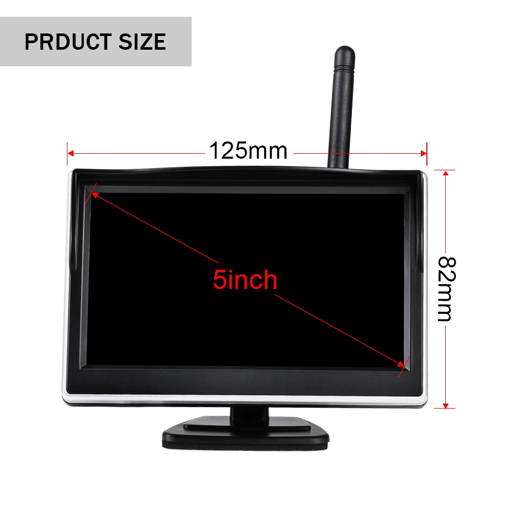 

Wireless backup camera 5.0 inch TFT LCD car monitor reversing camera wireless with monitor rear view camera for car