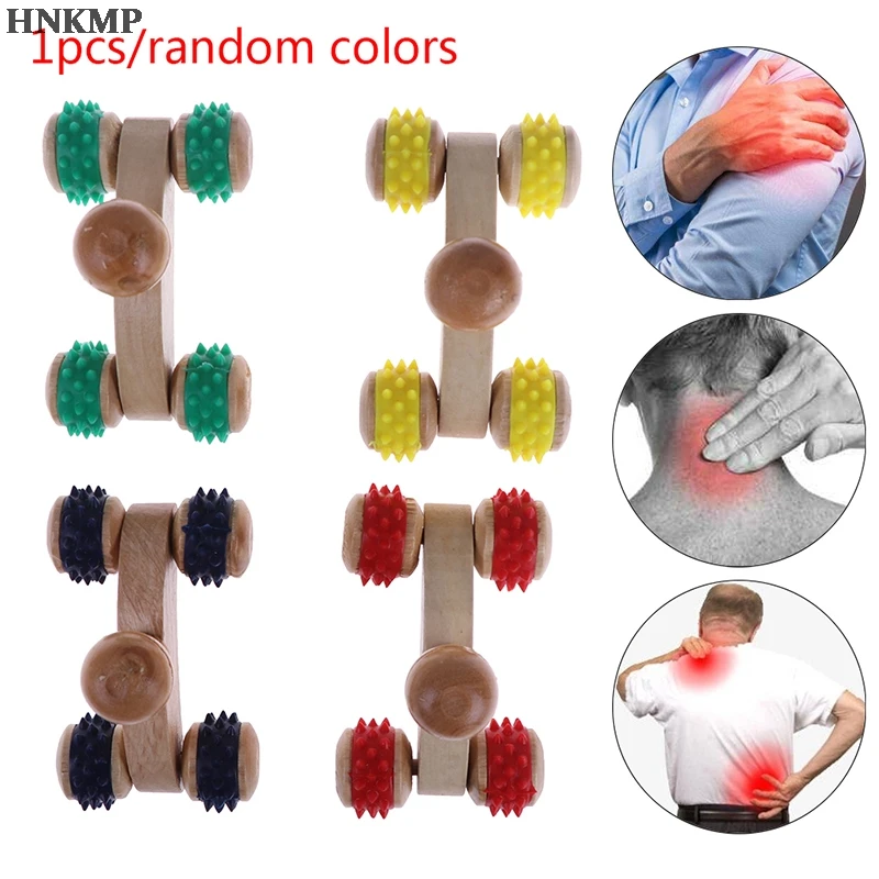 

4style Wooden Fat Control Roller Massager Cellulite Leg Abdomen Neck Buttocks Fast Anti Cellulite Face Lift Tools