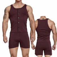 mens underwear cotton one piece rompers bodysuit wrestling singlet sports leotard fitness jumpsuits undershirts boxer shorts