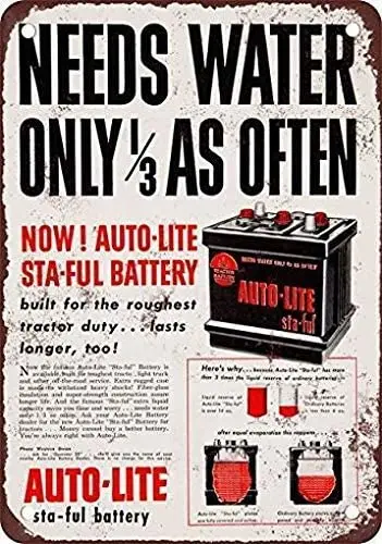 

Lplpol 1953 AutoLite Car Batteries Vintage Metal Signs Inch 8" x 12"