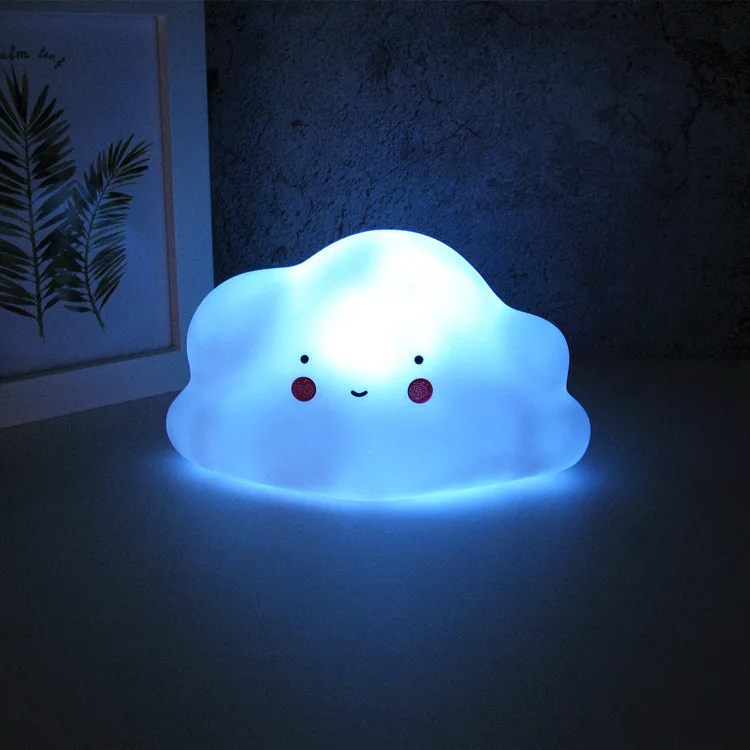 Детский светодиодный ночник в виде Луны и облака декоративная Ночная лампа для