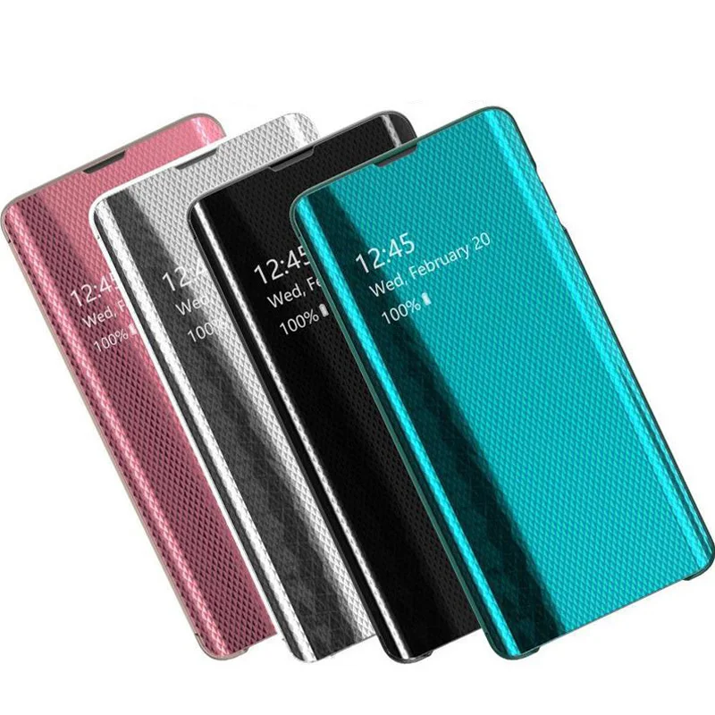 Новый роскошный зеркальный флип чехол кожаный для телефона Huawei P30 Mate 20 Pro