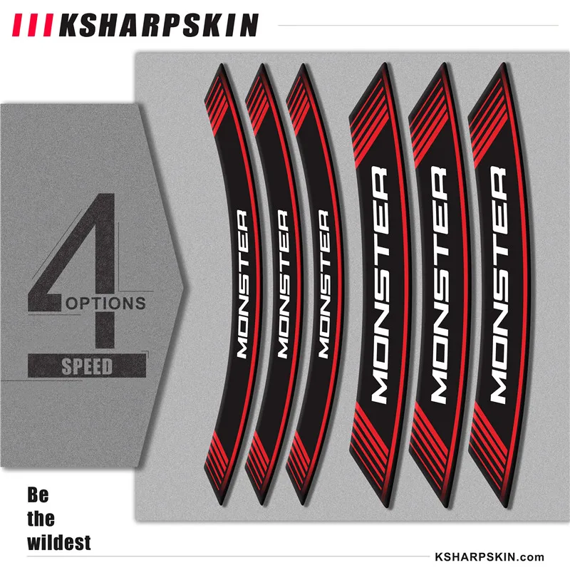 New motorcycle sticker tire personality film reflective decorative decal for DUCATI MONSTER | Автомобили и мотоциклы