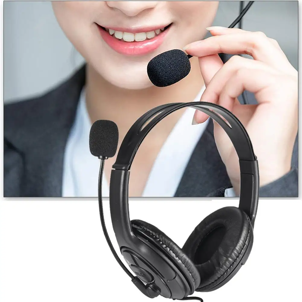 Компьютерная гарнитура с микрофоном USB-гарнитура для звонков проводные наушники