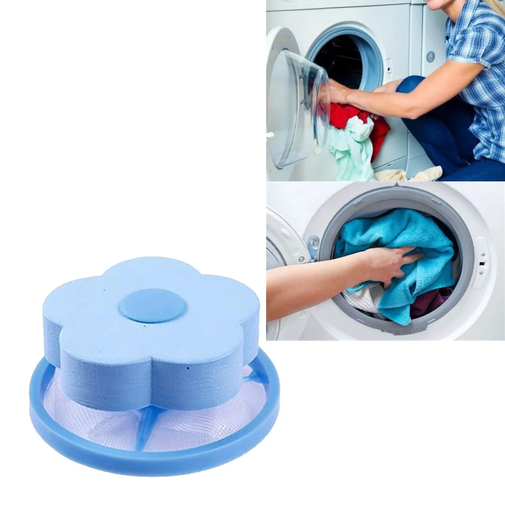 

Flower Shape Mesh Filter Bag Laundry Floating Style Washing Machine Filtration Hair Removal Device House Cleaning Tools (Bl
