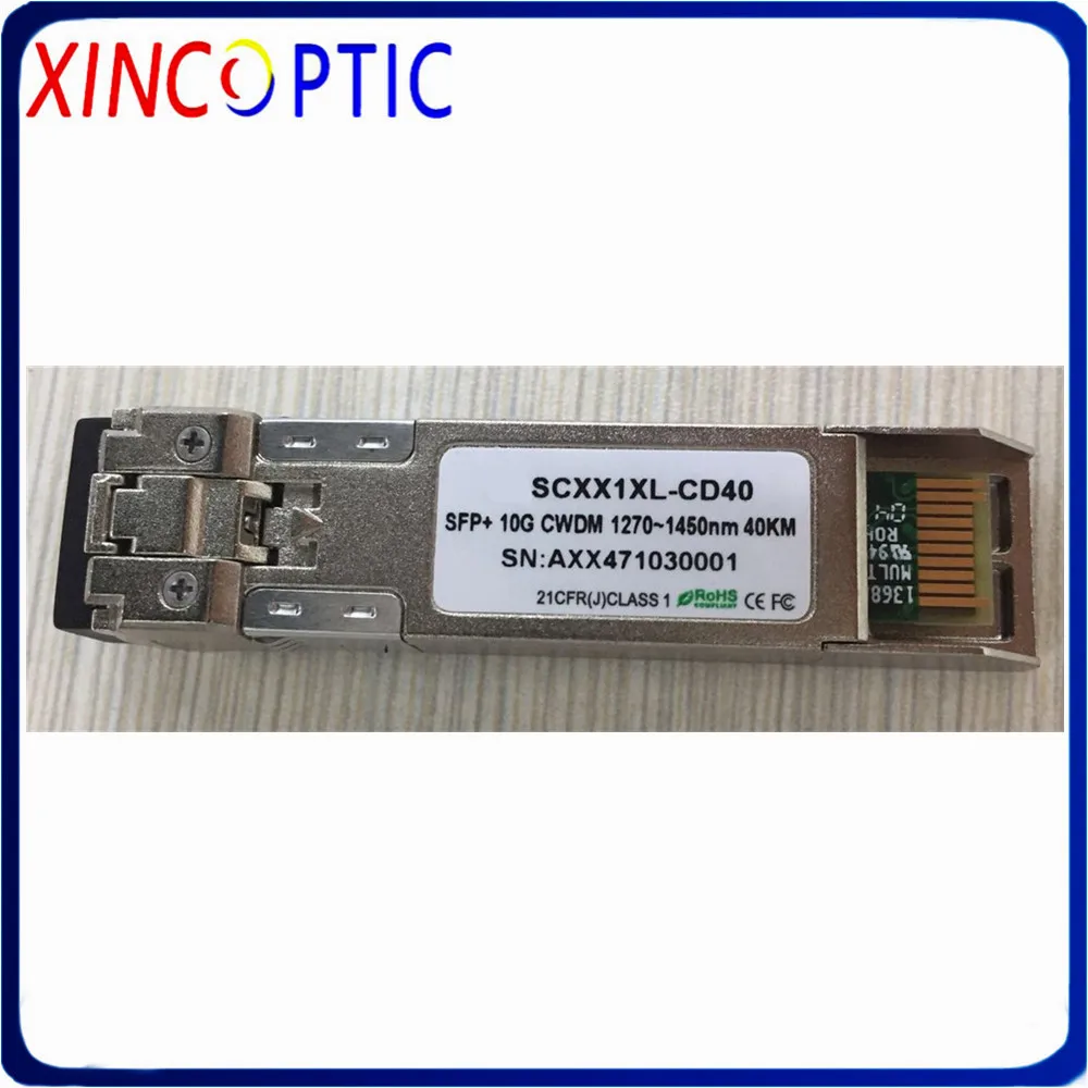 10G CWDM SFP + 80 км 40 1470 ~ 1610 нм 16 дБ EML 24 модуль LC волоконно-оптический трансивера |