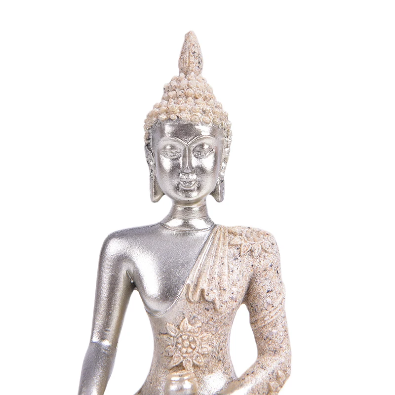 Природный песчаник индийский Будда статуя фэншуй сидя Будды статуэтки винтажный