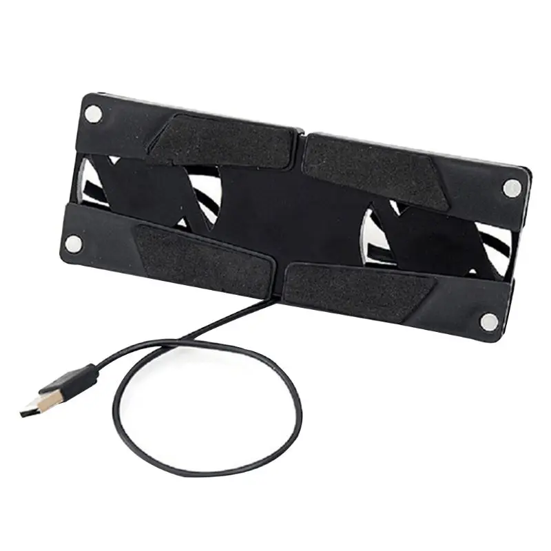 Складной вентилятор с двойным USB-вентилятором вращающаяся подставка для