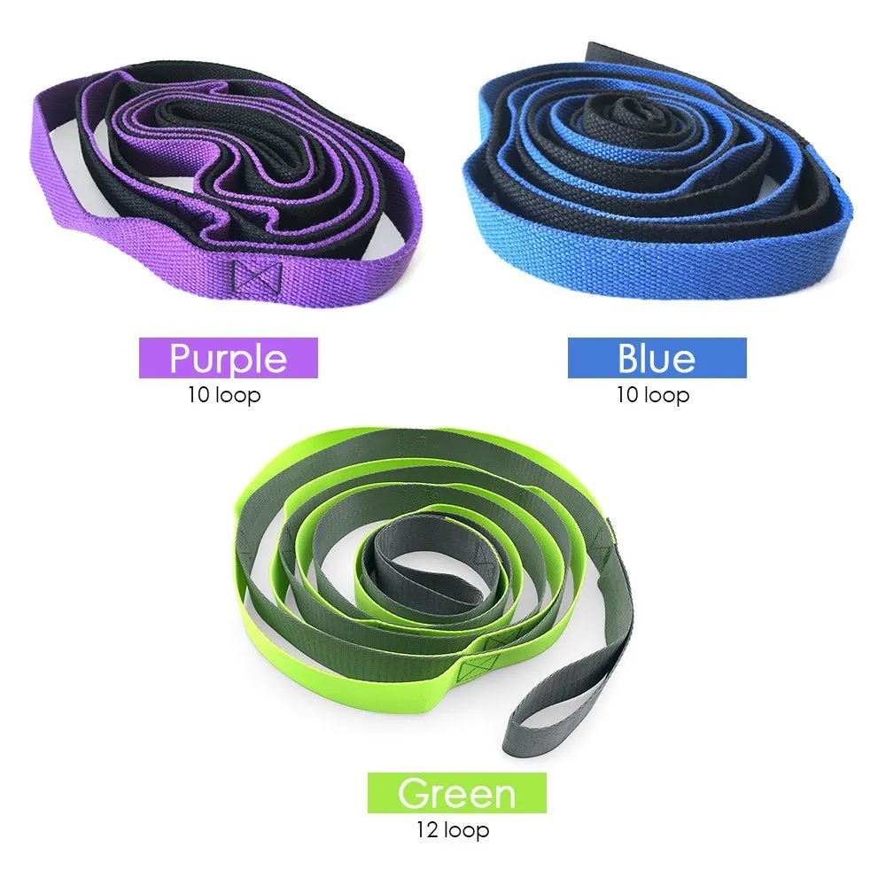 Многопетлевой ремень для йоги неэластичный растягивающийся пояс пилатеса