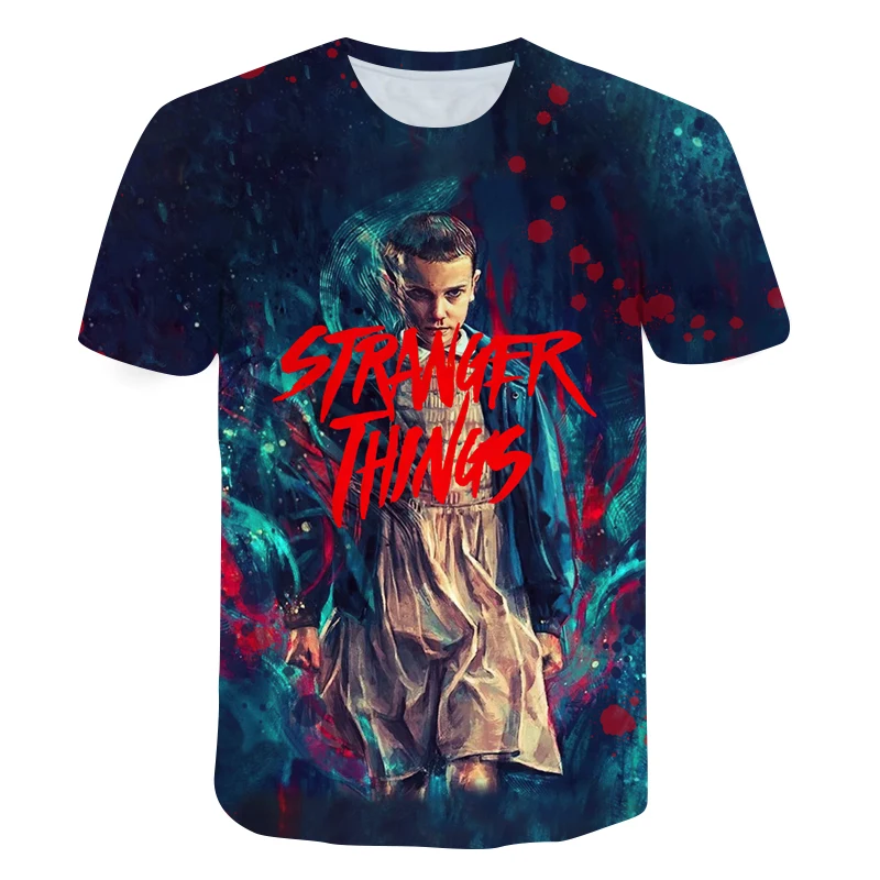 

Children's Clothing Stranger Things T-Shirt Girls 4-14 year Kid Clothes Girl Tops Tees Boys T shirts Casual Summer Streetwear