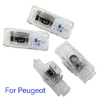 Светодиодный проектор для двери автомобиля, 2 шт., лазерное украшение с логотипом, привидение, светильник, свет s для Peugeot 407 408 3008 RCZ 508