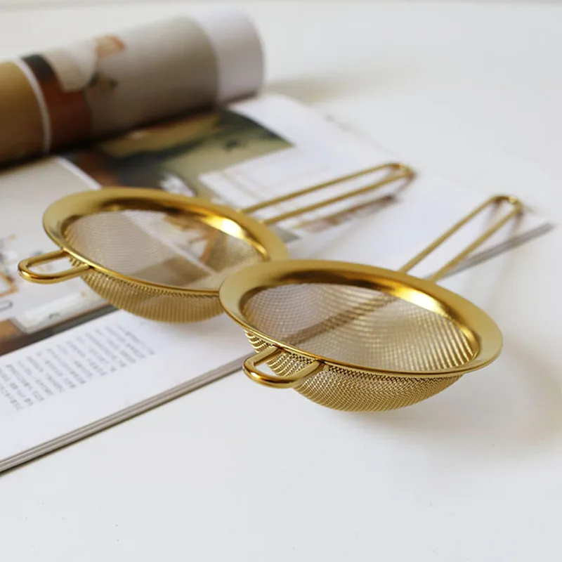 

Kitchen Stainless Steel 8cm Flour Sieve Flour Filter Screen Powder Handheld Tea Oil Strainer Mesh Colander Sifter Baking Tools