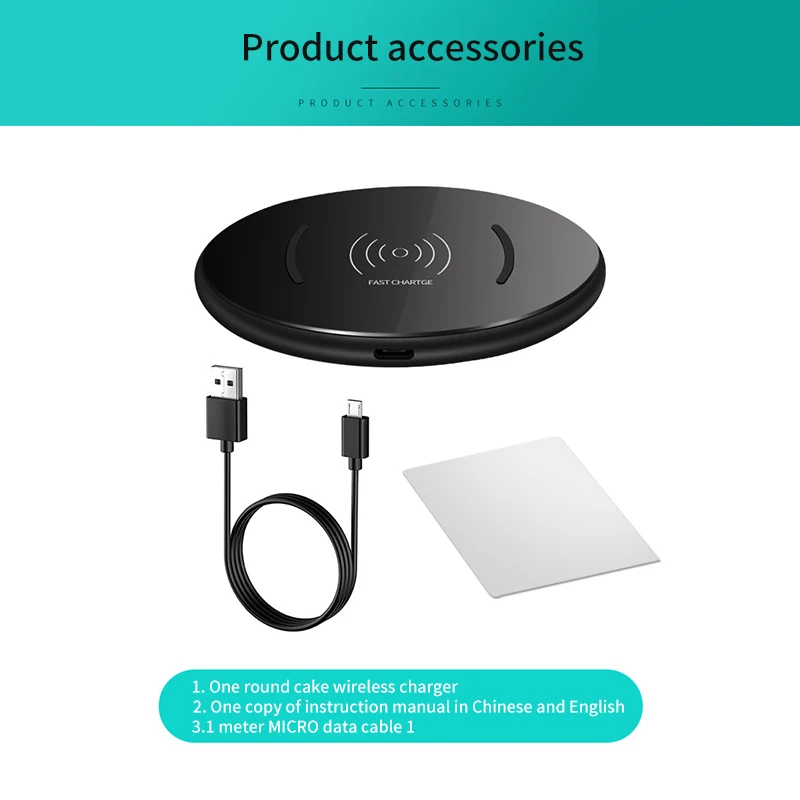 Портативное беспроводное зарядное устройство для IPhone 11 Pro 15 Вт Qi быстрой зарядки