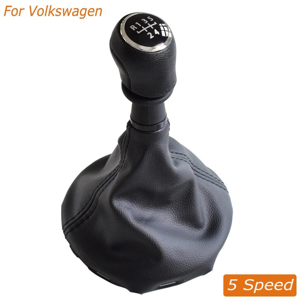 

5 6 Speed Gear Stick Shift Knob & Gaiter Gaitor Boot Cover Full Kit For VW Volkswagen Transporter T5 T5.1 T6 Gp 2003-2019