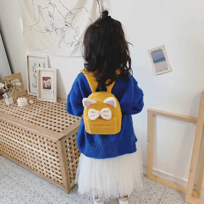 Милые рюкзаки для девочек пушистый трехмерный милый рюкзак на плечо с