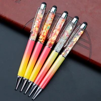 creative dazzle colour ballpoint pen hourglass metal ball point pen students gifts advertising pen