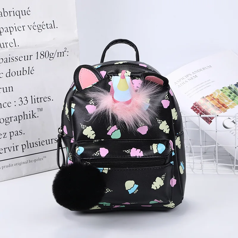Mini Small Backpack Leather Children School Bags Cute Cartoon Unicorn Girls Backpack Kindergarten Preschool Backpack for Kids