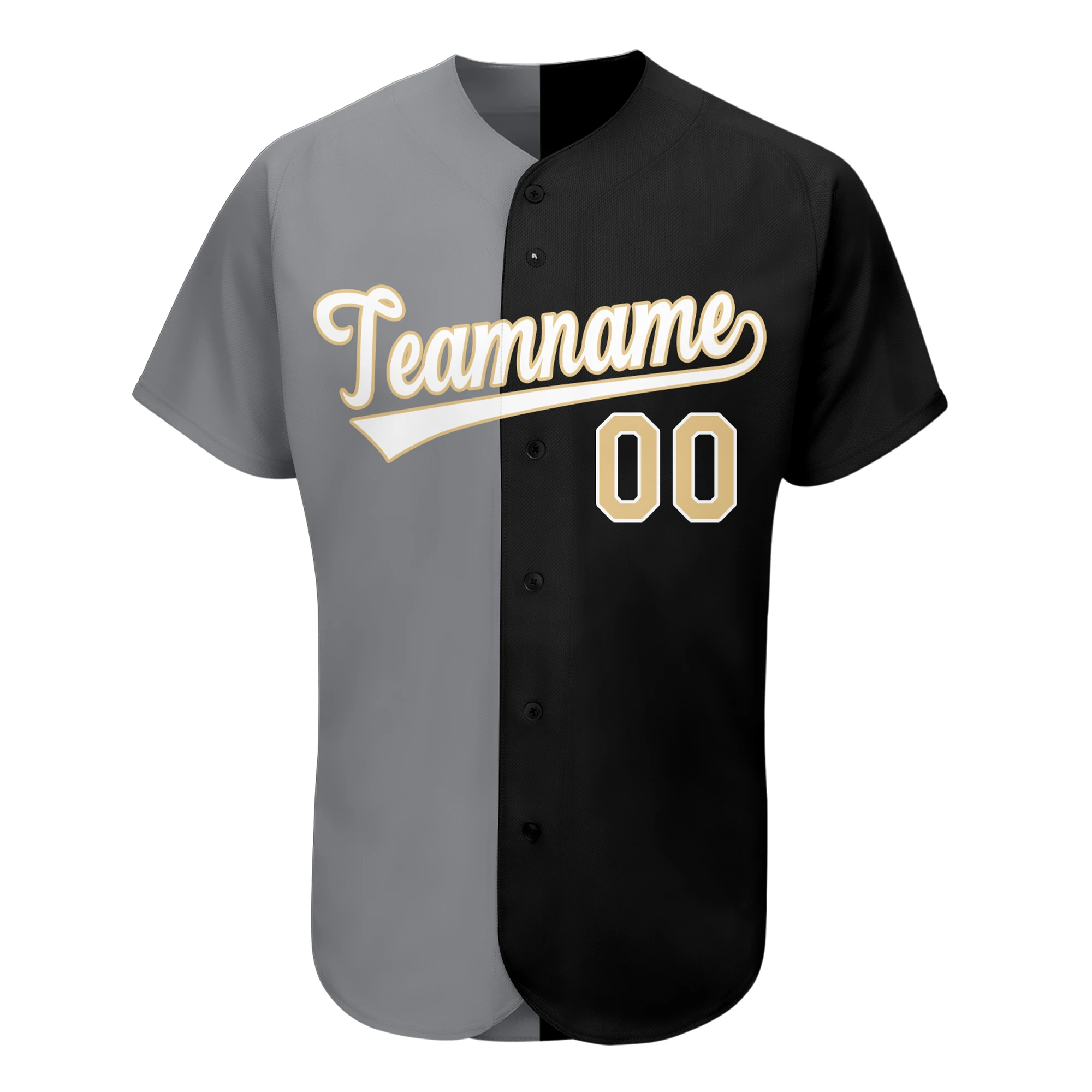 Men/Youth Custom Split Half-buckle Baseball Jersey Print With Team&Player Name Number Add Logo Outdoor Game Sport Shirt