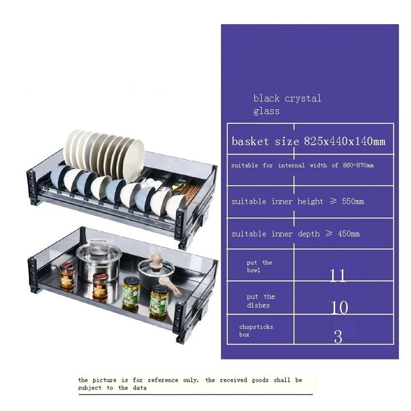 

Despensa Gabinete Cupboard Mutfak Malzemeleri Dish Rack Stainless Steel Organizer Cocina Kitchen Cabinet Storage Basket