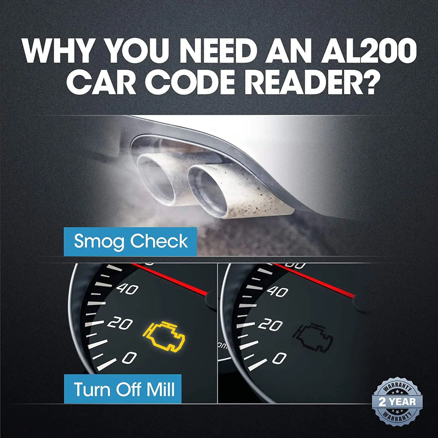 OBD2 сканер TOPDON AL200 OBDII считыватель кодов диагностический инструмент Автомобильный